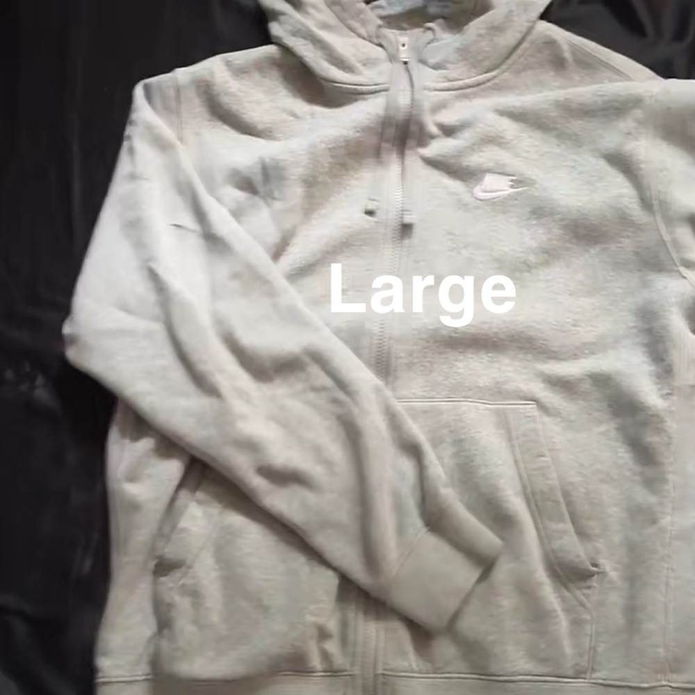Nike Light Gray Full-Zip Hoodie